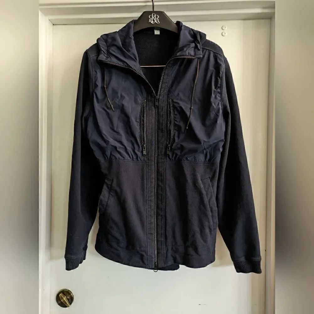 Lululemon Hooded Shift Jacket Washed Blue Full Zipper-Medium